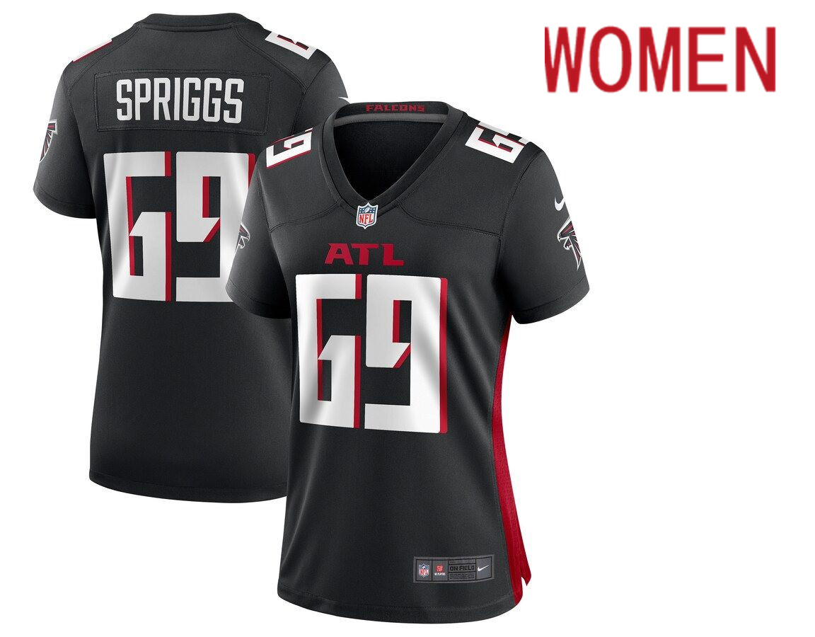 Women Atlanta Falcons #69 Jason Spriggs Nike Black Game NFL Jersey->denver broncos->NFL Jersey